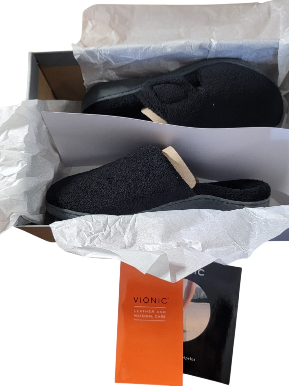 Vionic Black Plush Slide - Picture 3 of 5